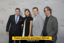 Travis Kalanick and Helen Mirren
