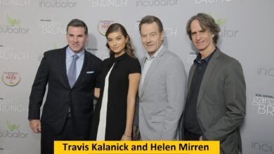 Travis Kalanick and Helen Mirren